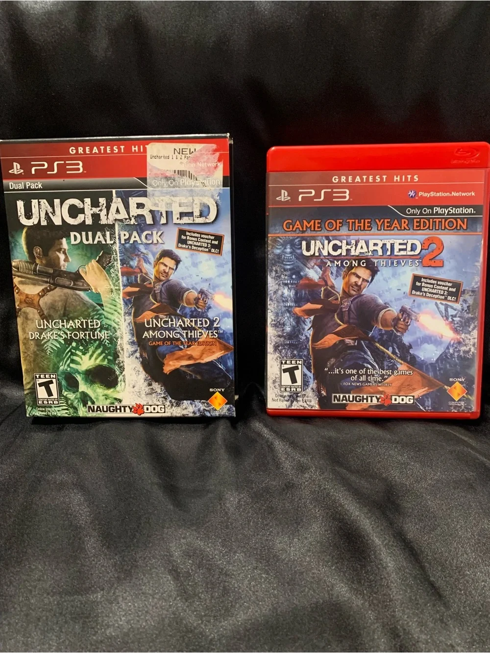 UNCHARTED & UNCHARTED 2 Dual Pack Drakes Fortune, Among Thieves PS3 Video Game
